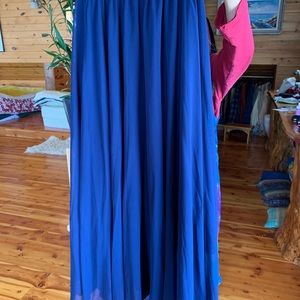 Long Flowy Dark Blue Skirt